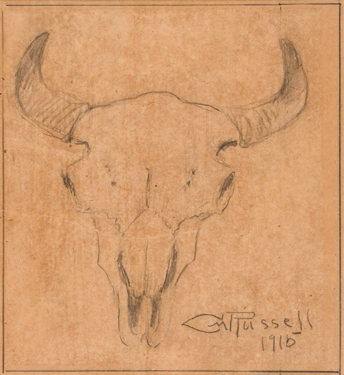 Buffalo Skull 1915 by Charles Marion Russell – Bentley Art Publishing
